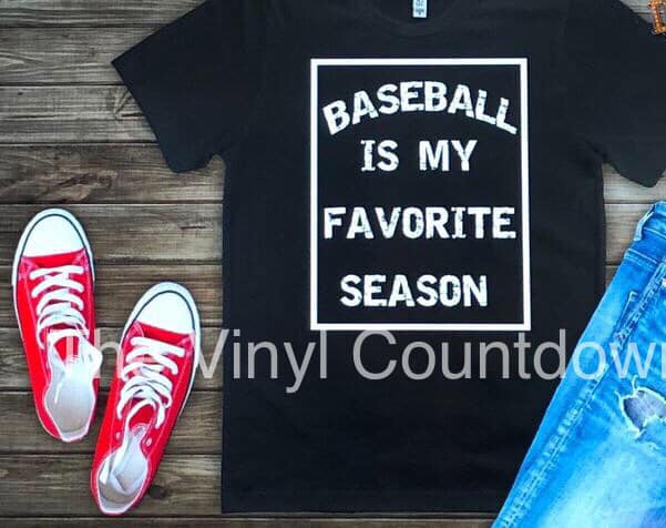 Screen printed transfer- Baseball is my favorite season