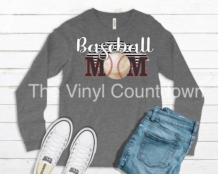 Screen printed transfer- Baseball Mom