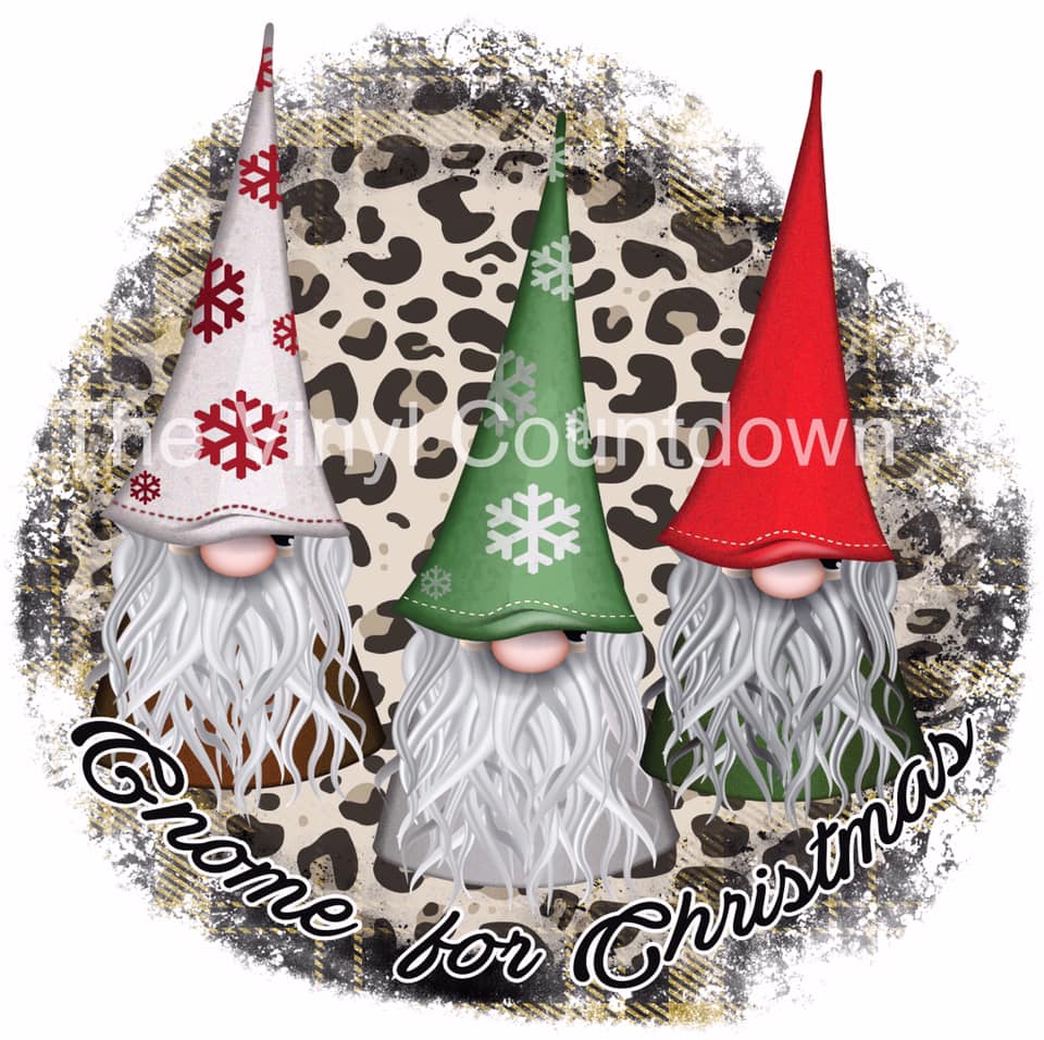 Gnome for Christmas sublimation transfer - 8X11