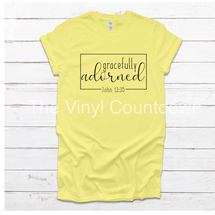Screen printed transfer- Gracefully Adorned