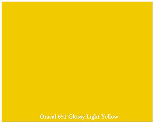 Light Yellow Oracal 651 permanent adhesive vinyl 12X12 sheet