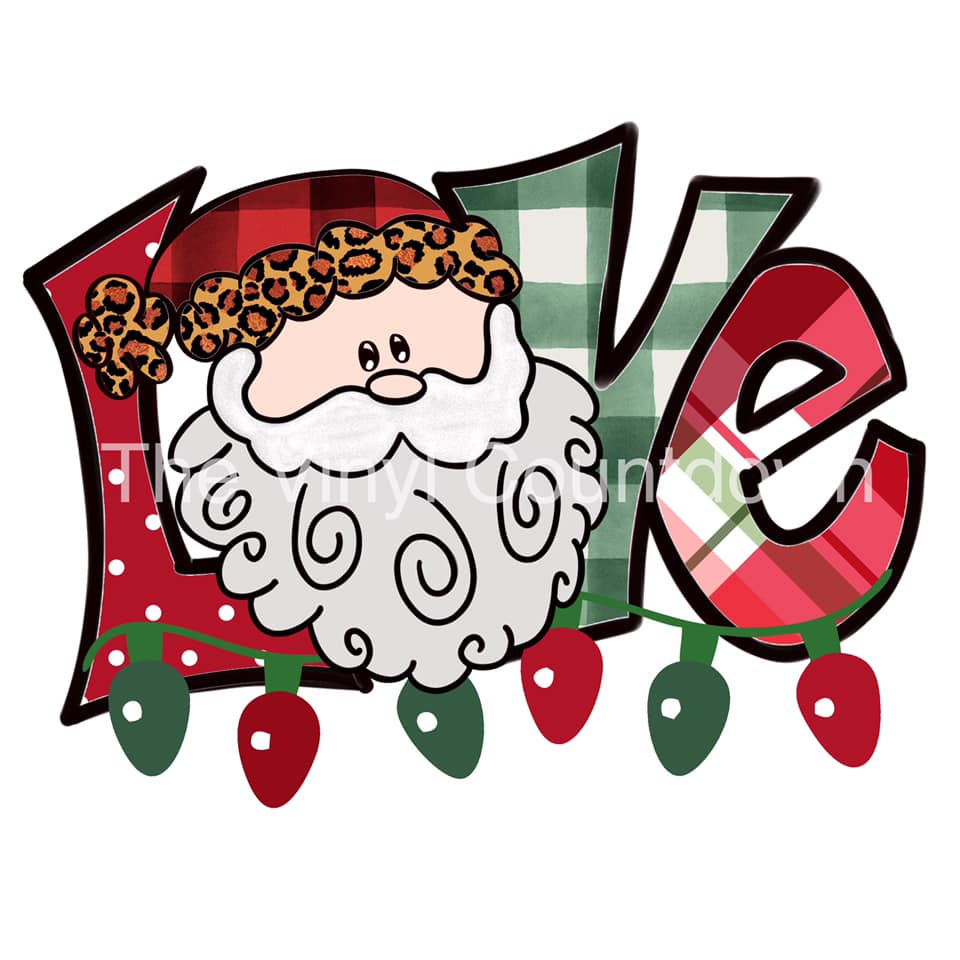 Santa Love sublimation transfer - 8X11