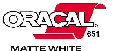Matte White Oracal 651 permanent adhesive vinyl 12X12 sheet