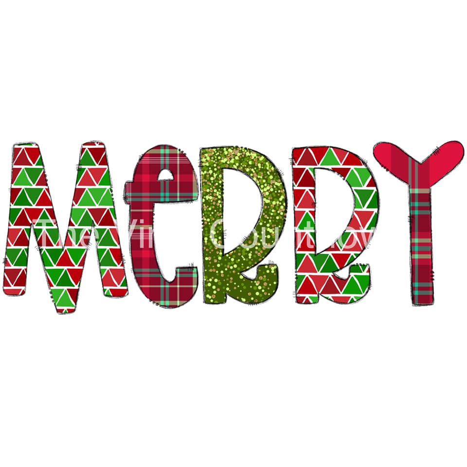 Merry sublimation transfer - 8X11