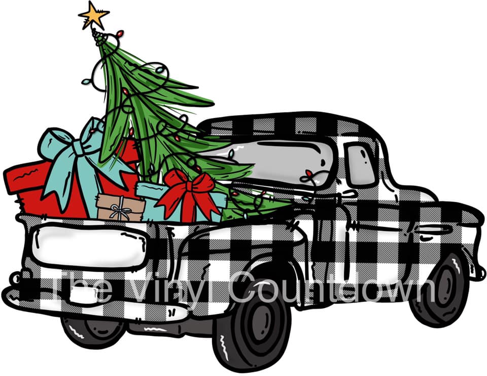 Plaid truck sublimation transfer - 8X11