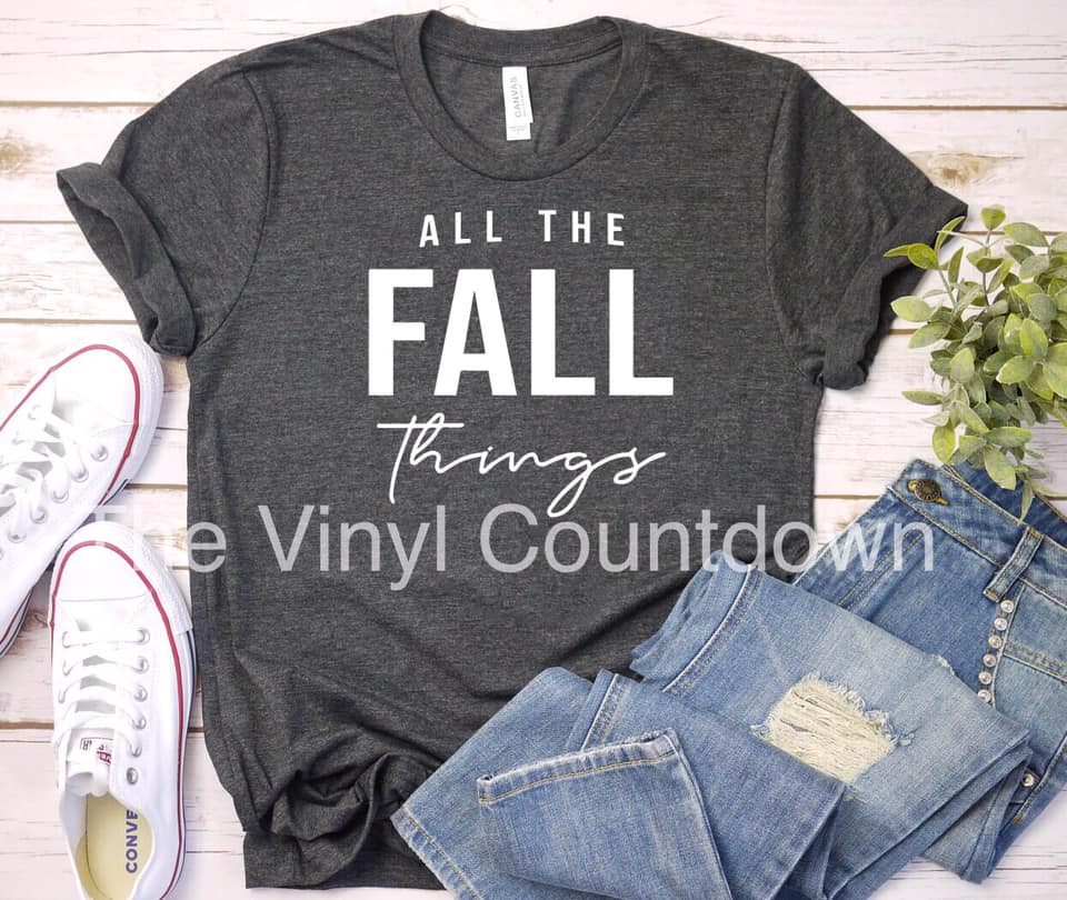 Screen printed transfer - All the Fall things