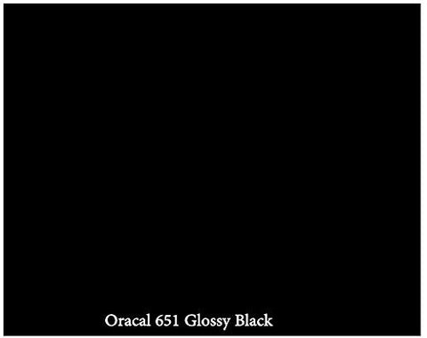 Glossy Black Oracal 651 permanent adhesive vinyl 12X12 sheet