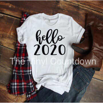 Screen printed transfer- Hello 2020