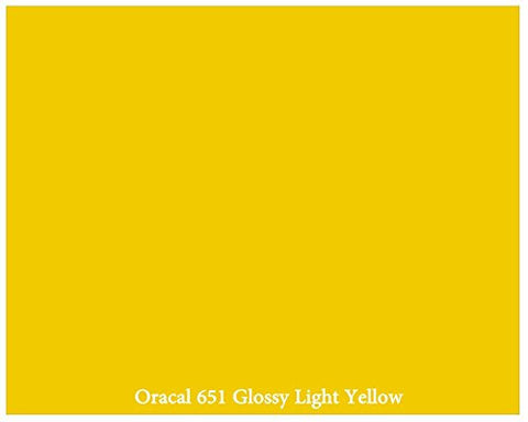Light  Yellow Oracal 651 permanent adhesive vinyl 12X12 sheet
